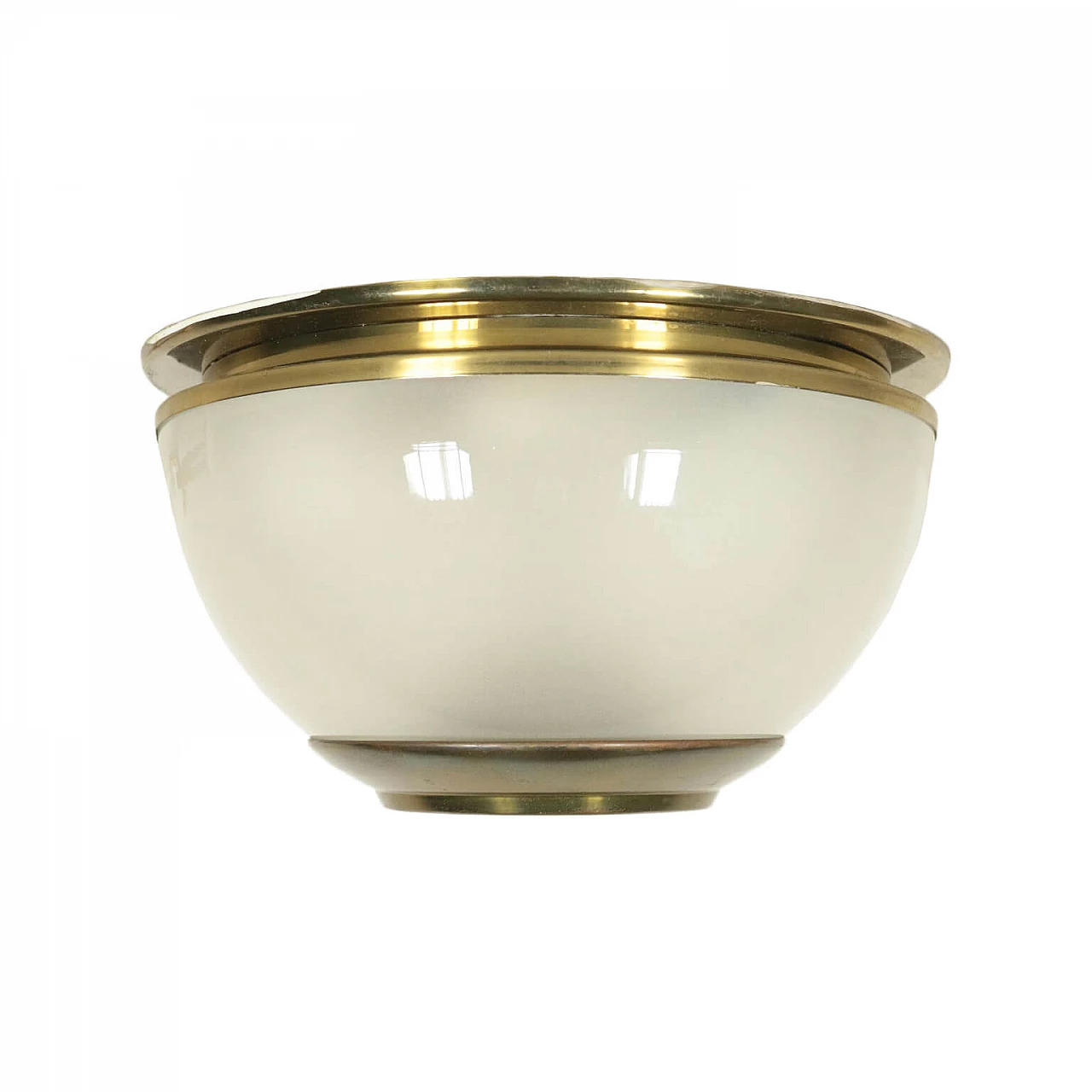 LPS3 Mezzo Pallone wall or ceiling lamp in glass and brass by Luigi Caccia Dominioni for Azucena, 60s 1258049