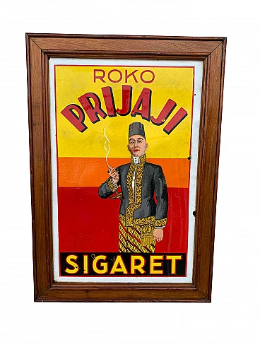 Insegna smaltata Roko Prijaji Sigaret, anni '60