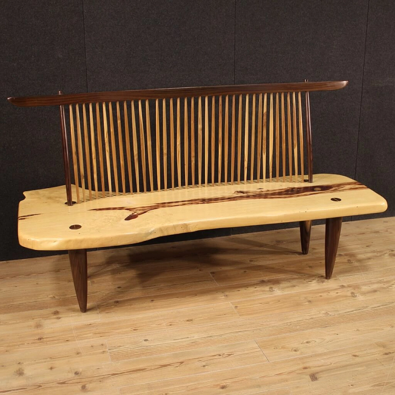George Nakashima style wooden sofa, late 20th century 1258442