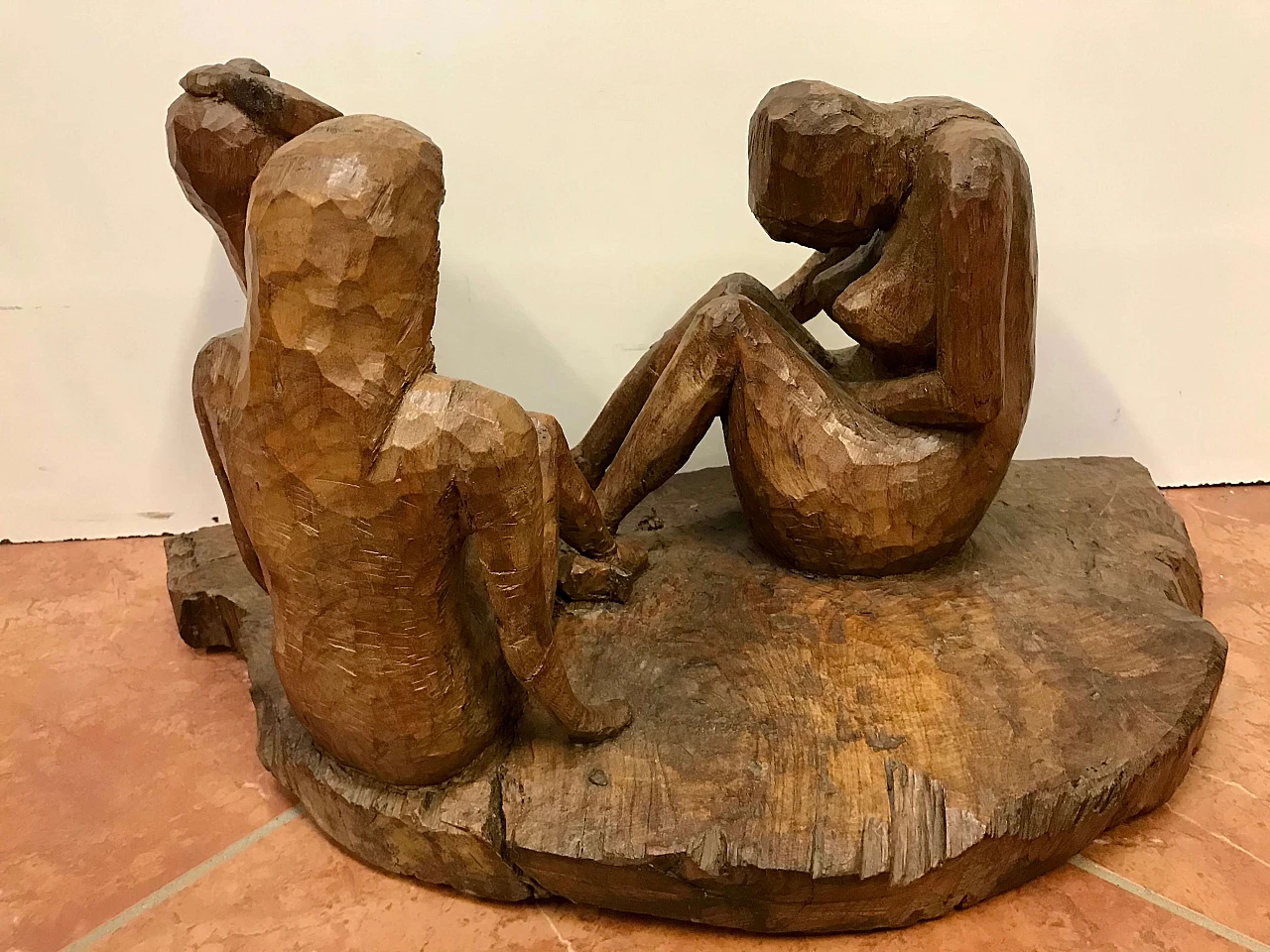 Luigi Sala, Tre donne nude, scultura in legno, Seregno 1997 1258470