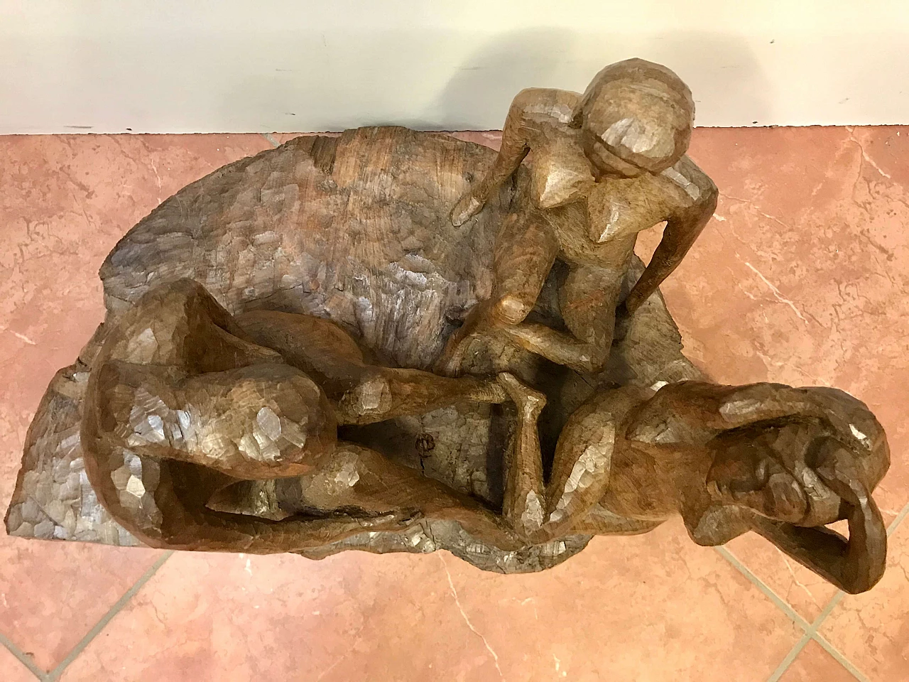 Luigi Sala, Tre donne nude, scultura in legno, Seregno 1997 1258472