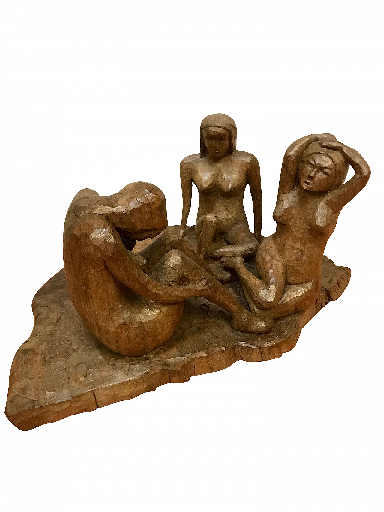 Luigi Sala, Tre donne nude, scultura in legno, Seregno 1997 1258576