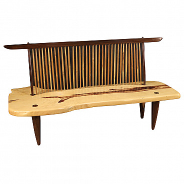 George Nakashima style wooden sofa, late 20th century