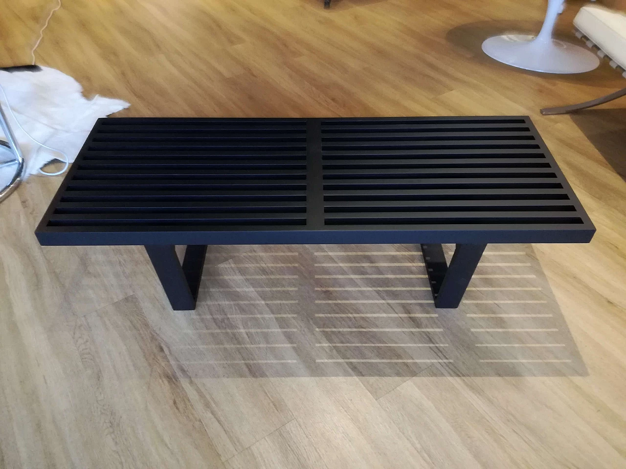 Panca in faggio laccato nero, anni '90 1258661