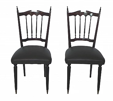 Coppia di sedie Chiavarine, anni '60