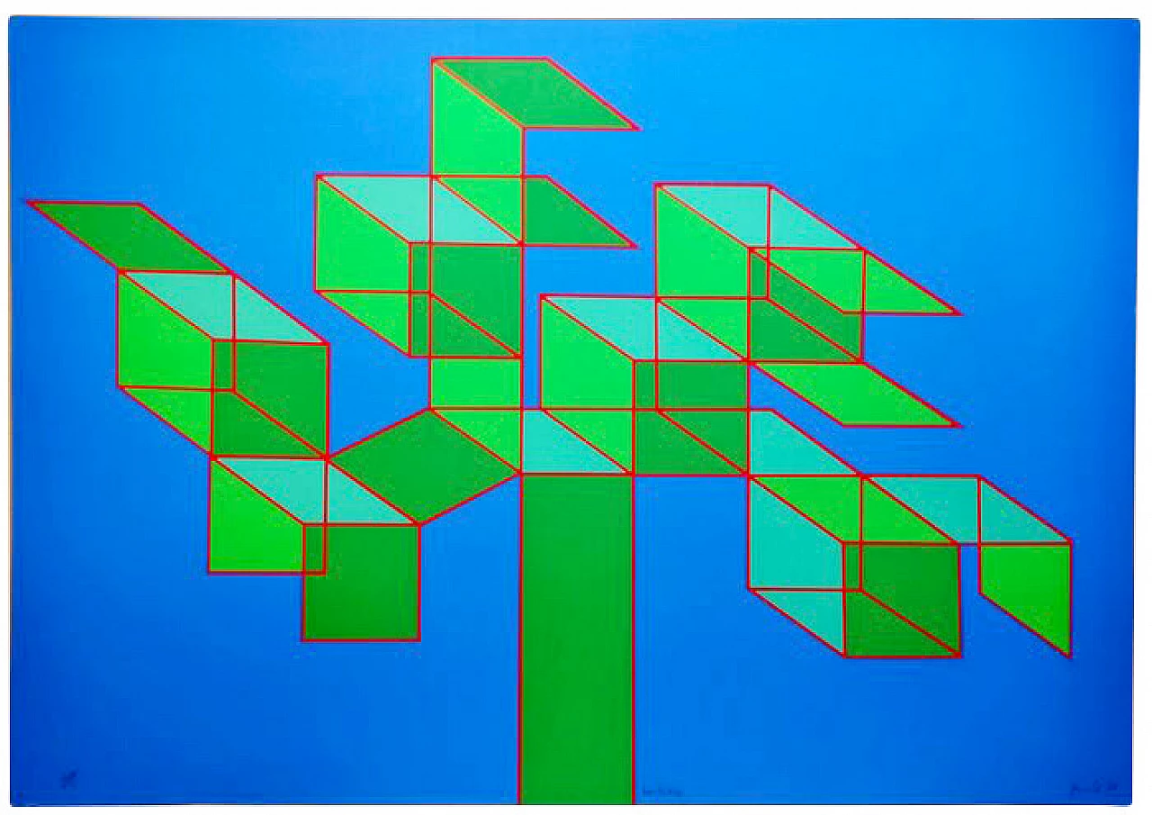 Achille Perilli, Kontakte, colour serigraph, 1975 1258851