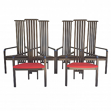 6 Barbettis chairs by Vico Magistretti for Poggi, 1981