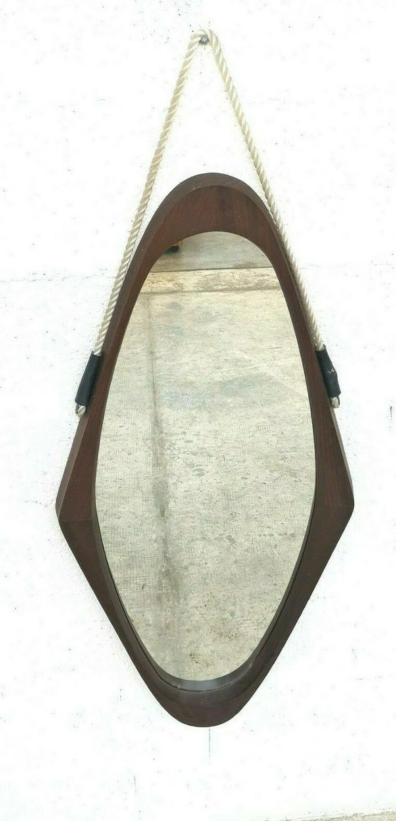 Scandinavian style mirror in teak, 60s 1258992