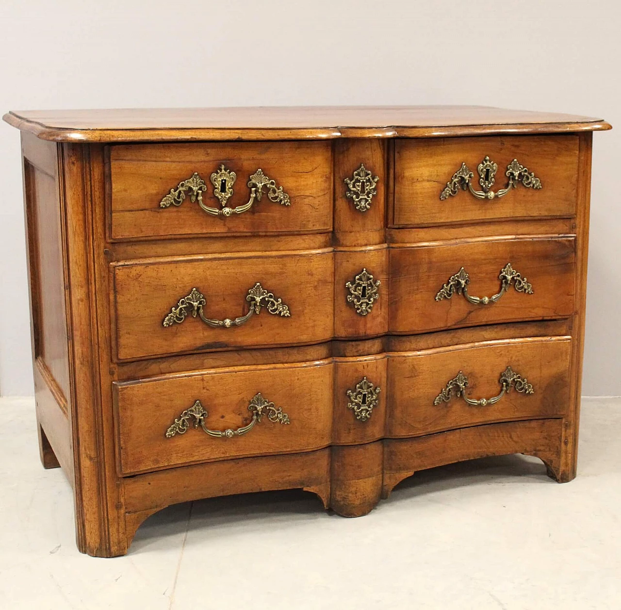 Cassettiera Luigi XV in noce massello, '700 1259131