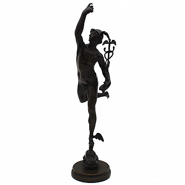 Bronze Flying Mercury sculpture, 19th century