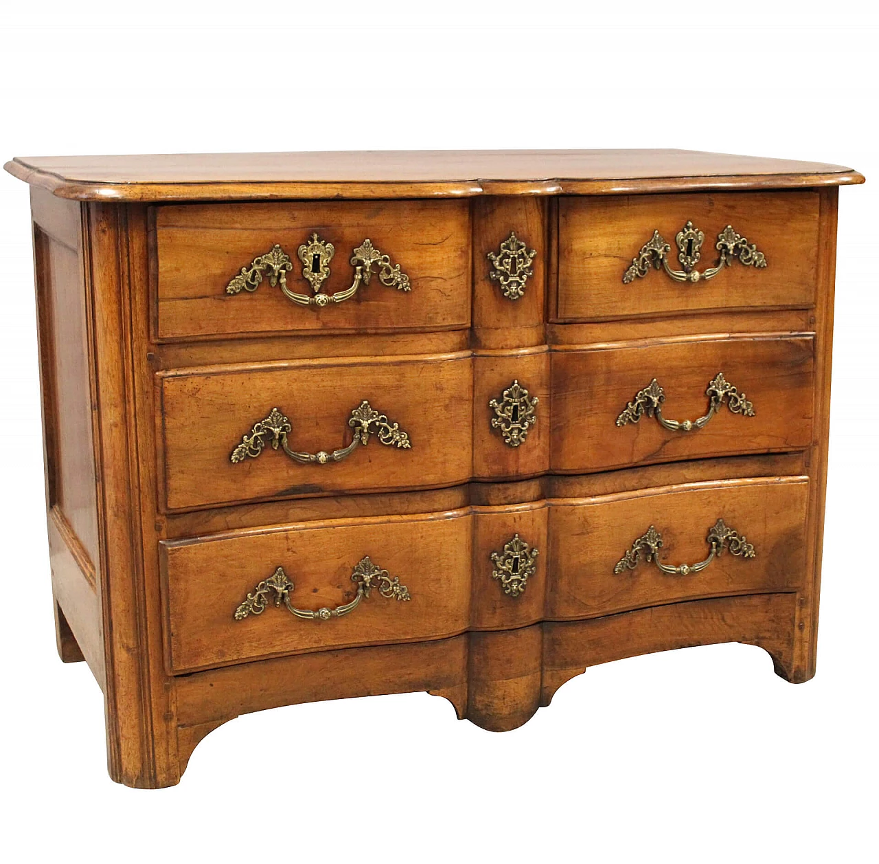 Cassettiera Luigi XV in noce massello, '700 1259301