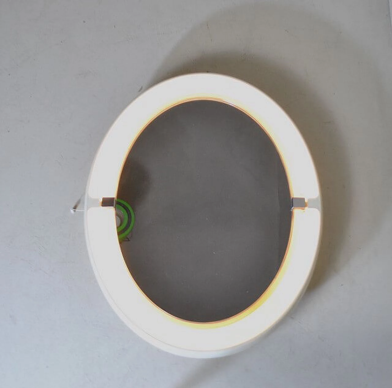 Specchio retroilluminato Space Age in plastica di Allibert, anni '70 1259337