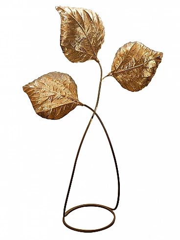Lampada da terra a tre foglie Rabarbaro di Tommaso Barbi, anni '60