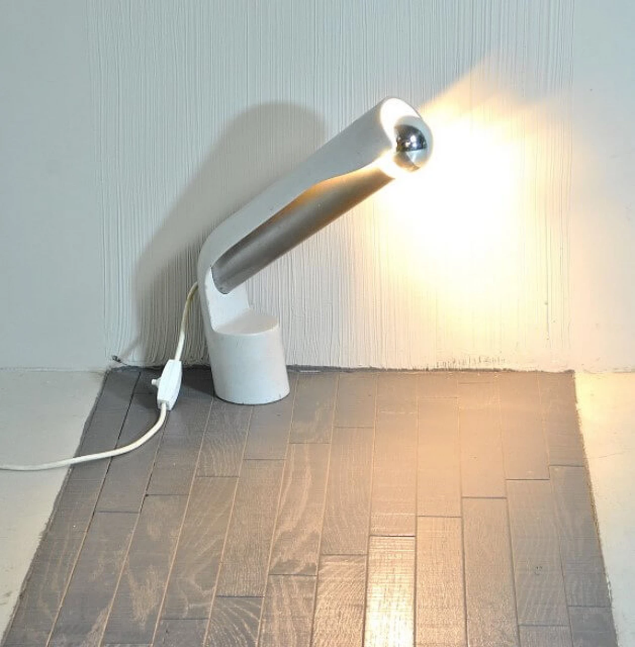 Pugno table lamp in metal and steel by Richard Carruthers for Fontana Arte, 70s 1259419