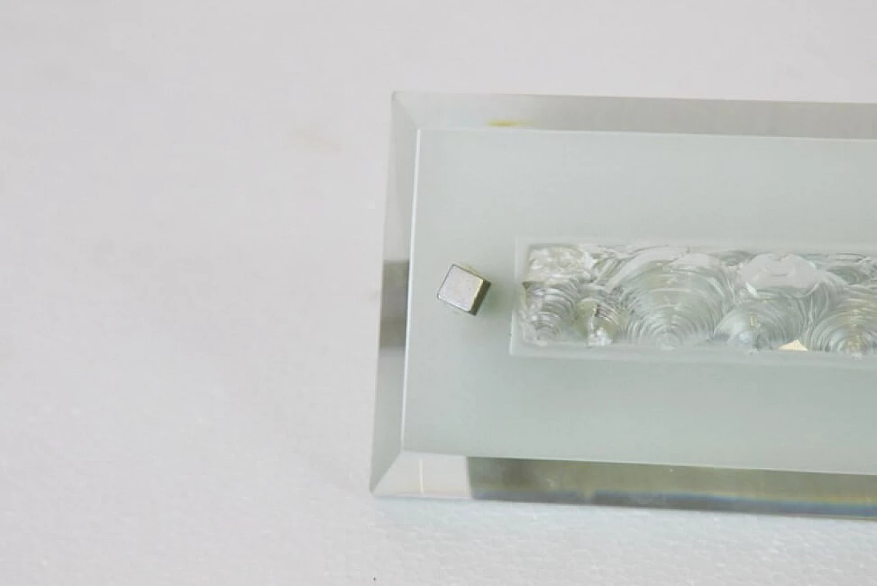 Pair of wall sconces in glass and metal by Max Ingrand for Fontana Arte, 60s 1259484