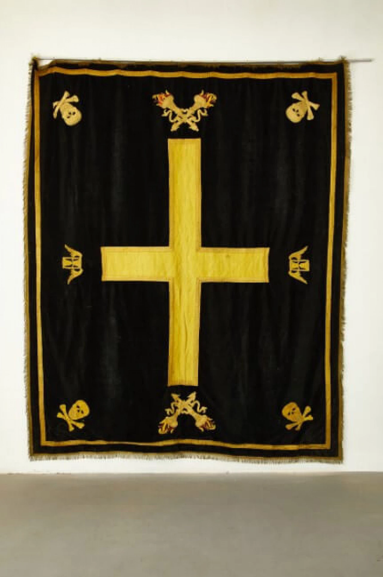 Masonic funeral carpet in velvet, gold plating and copper, 10s 1259527