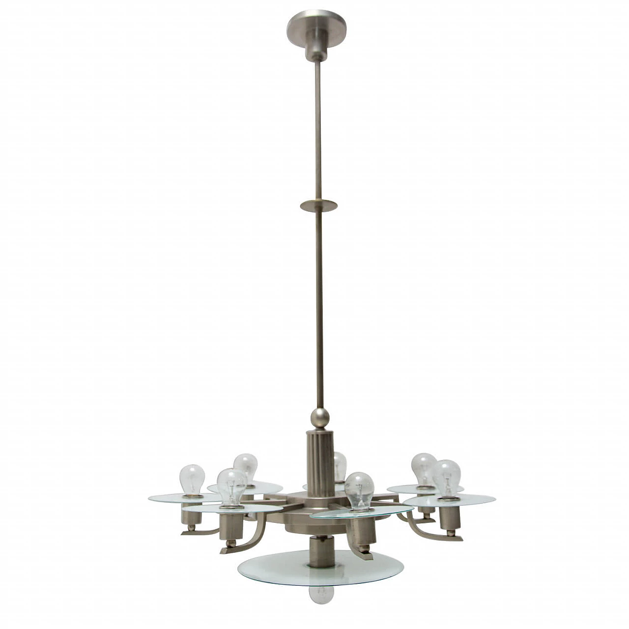 Nickel-plated Bauhaus pendant lamp, 30s 1259601