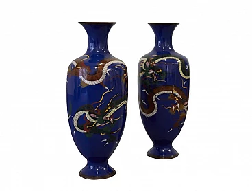 Pair of Cloisonne's chinese vases, 30s