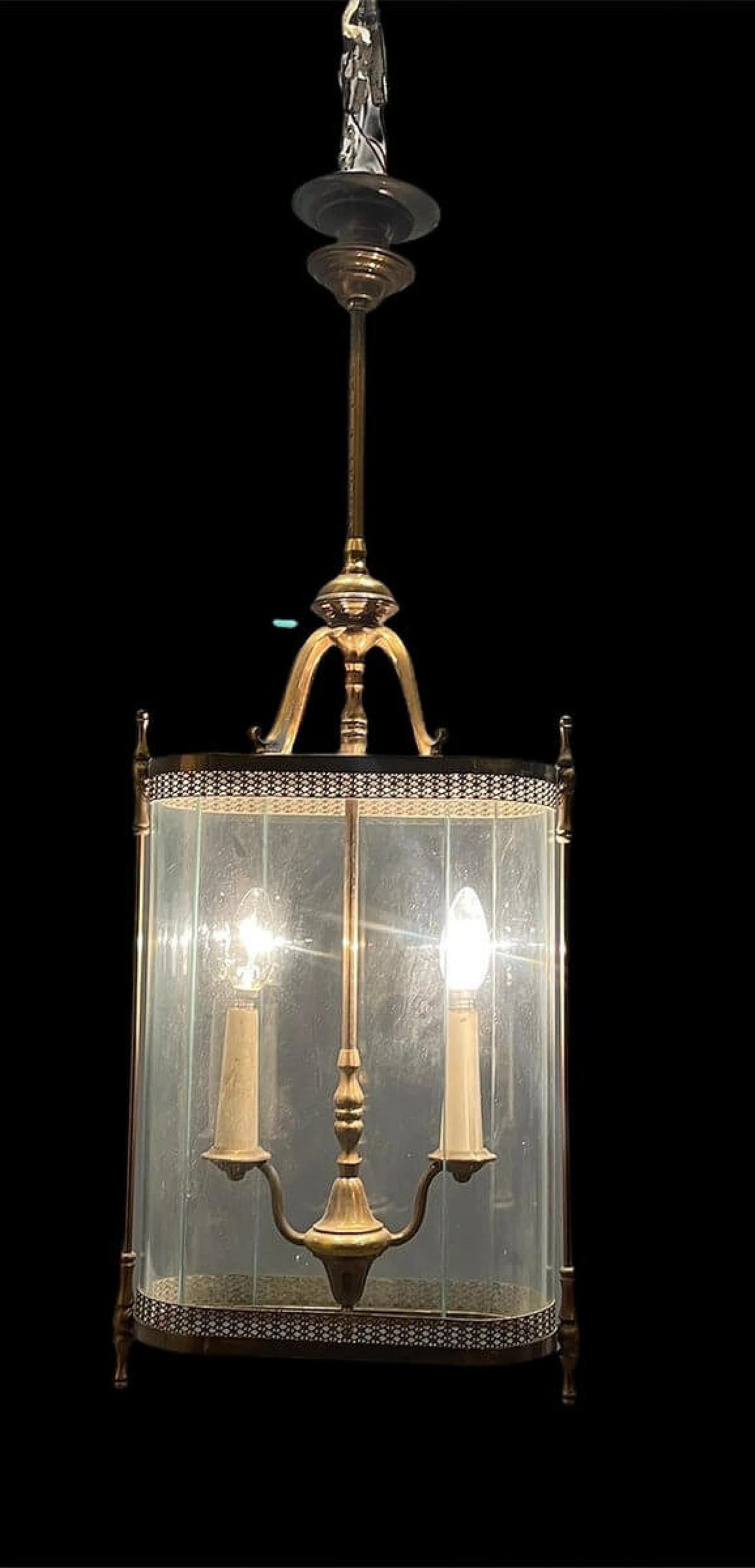 Large bronze pendant lamp, 1930s 1259904