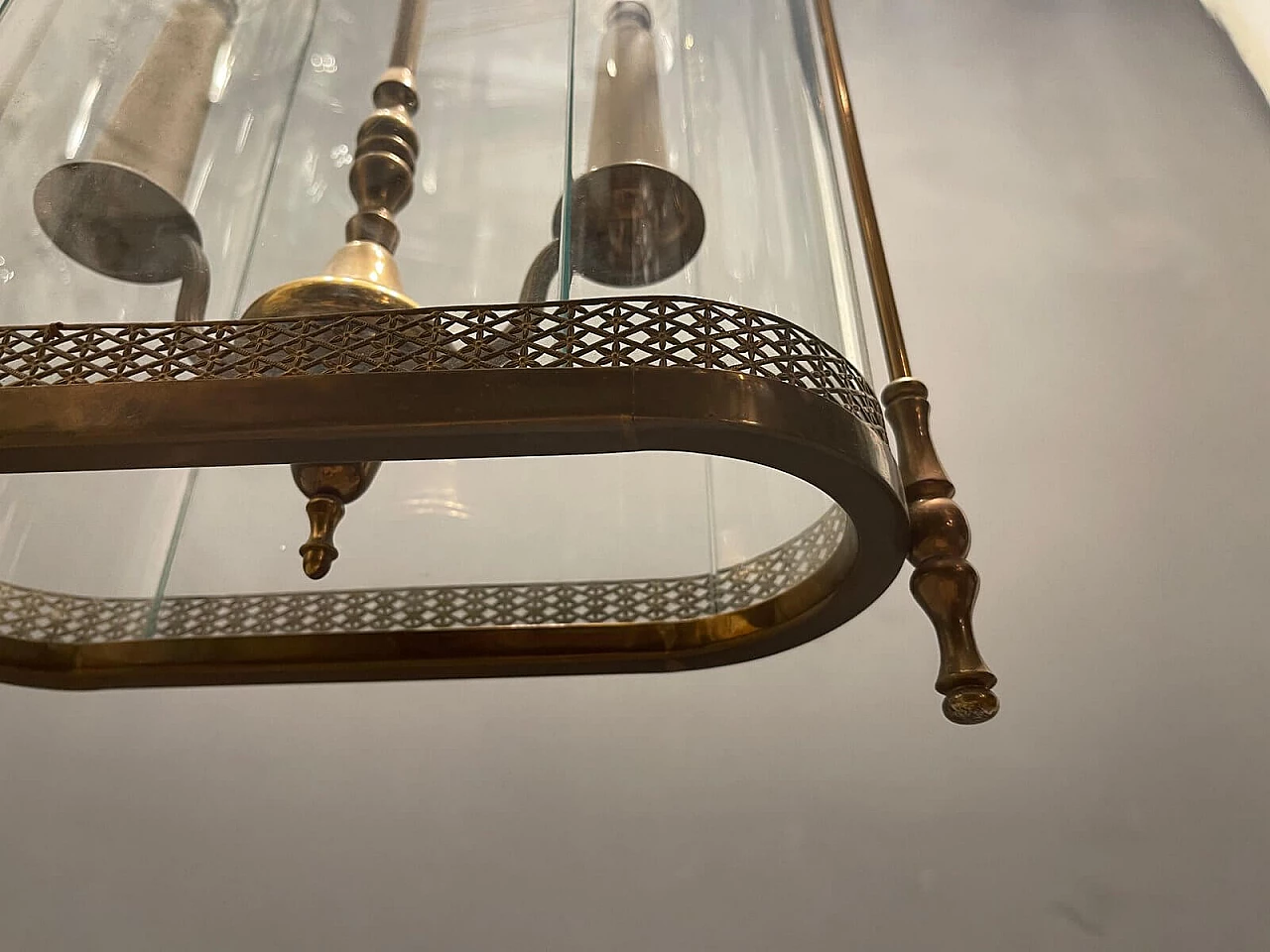 Large bronze pendant lamp, 1930s 1259907