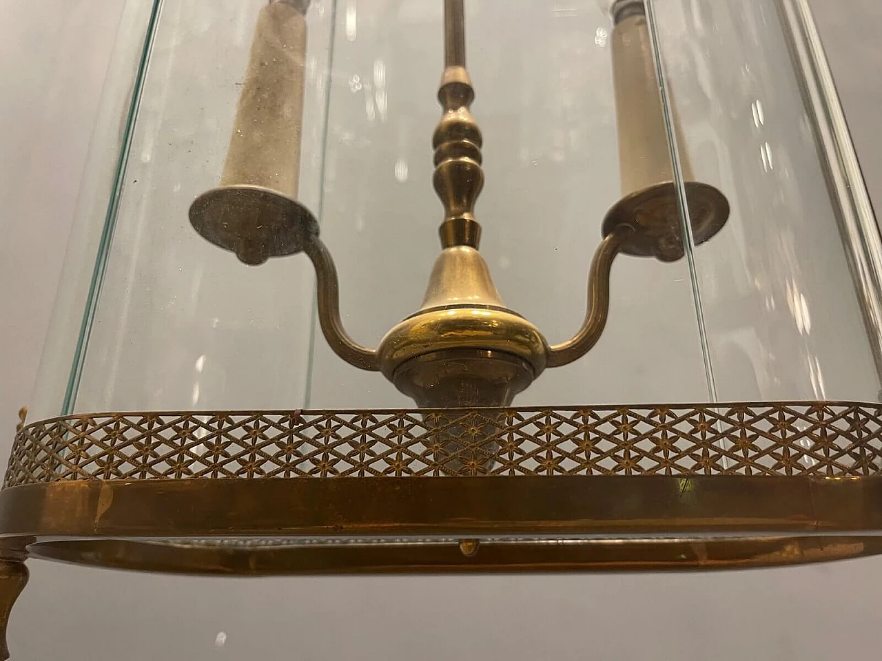 Large bronze pendant lamp, 1930s 1259910