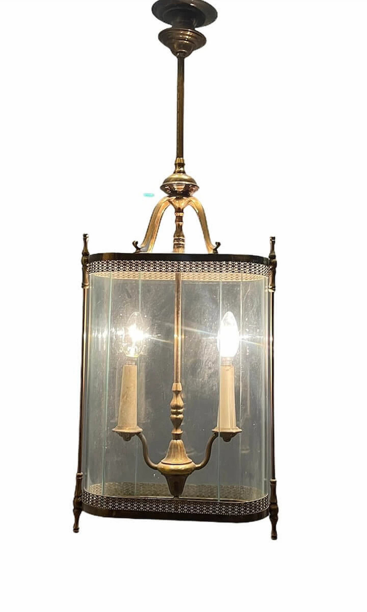 Large bronze pendant lamp, 1930s 1259912