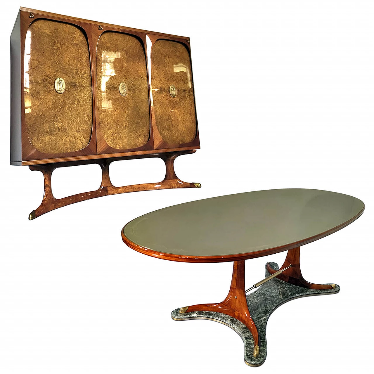 Set da pranzo con credenza e tavolo di Vittorio Dassi, anni '50 1260039