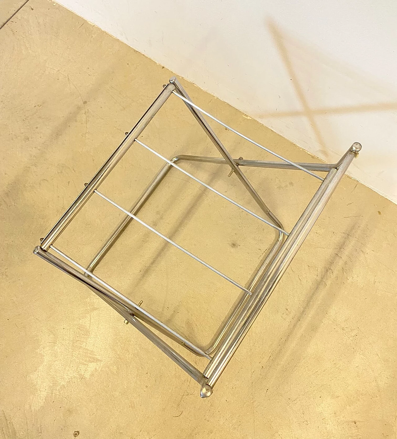 Coppia di portavaligie in acciaio, anni '70 1260071