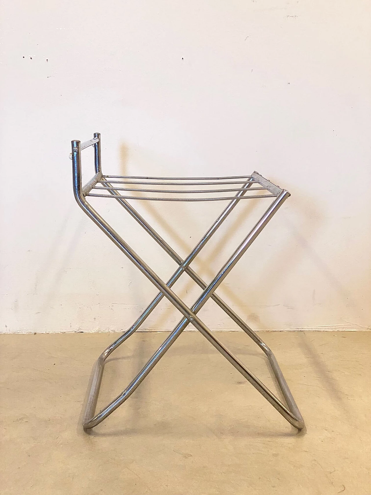 Coppia di portavaligie in acciaio, anni '70 1260075