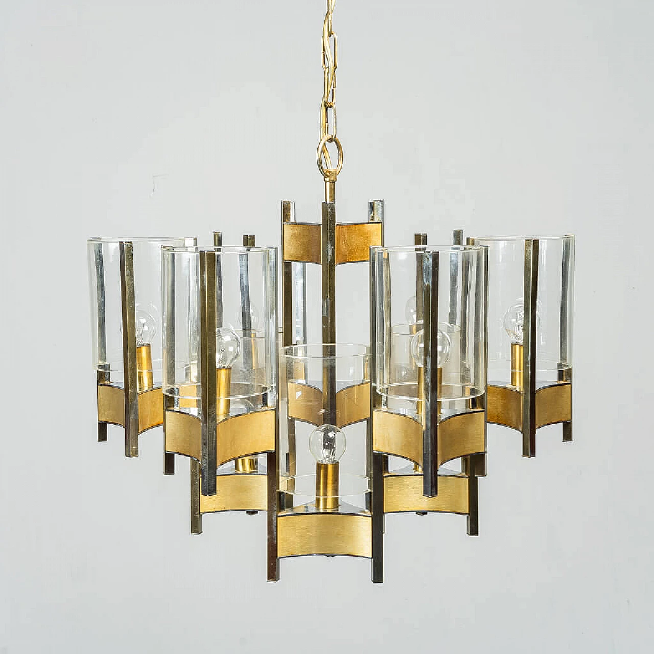 Hurricane 9-light chandelier by Gaetano Sciolari, 70s 1260711