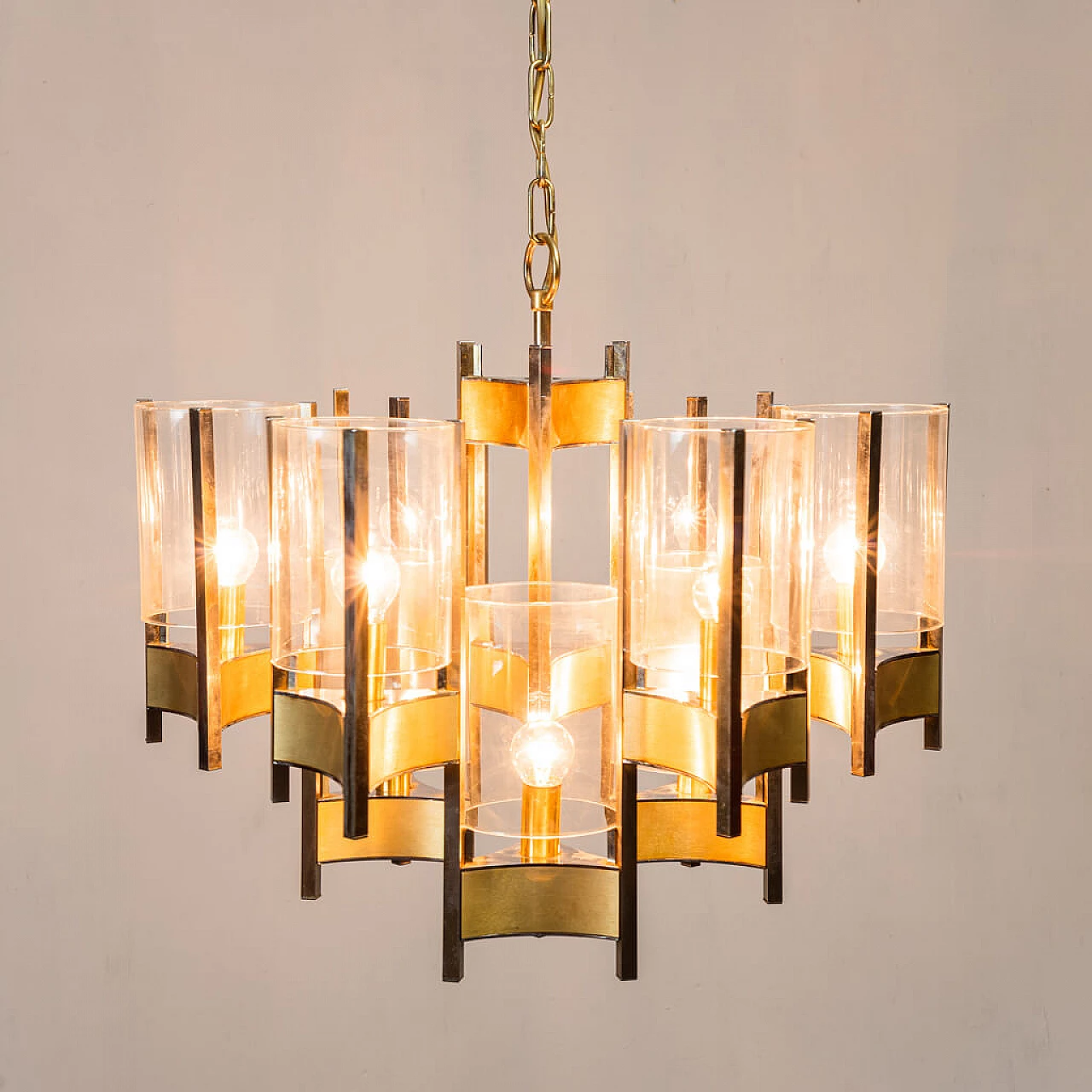 Hurricane 9-light chandelier by Gaetano Sciolari, 70s 1260712