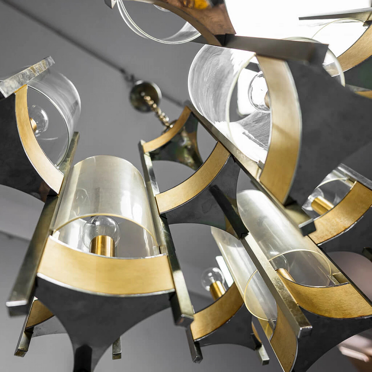 Hurricane 9-light chandelier by Gaetano Sciolari, 70s 1260715