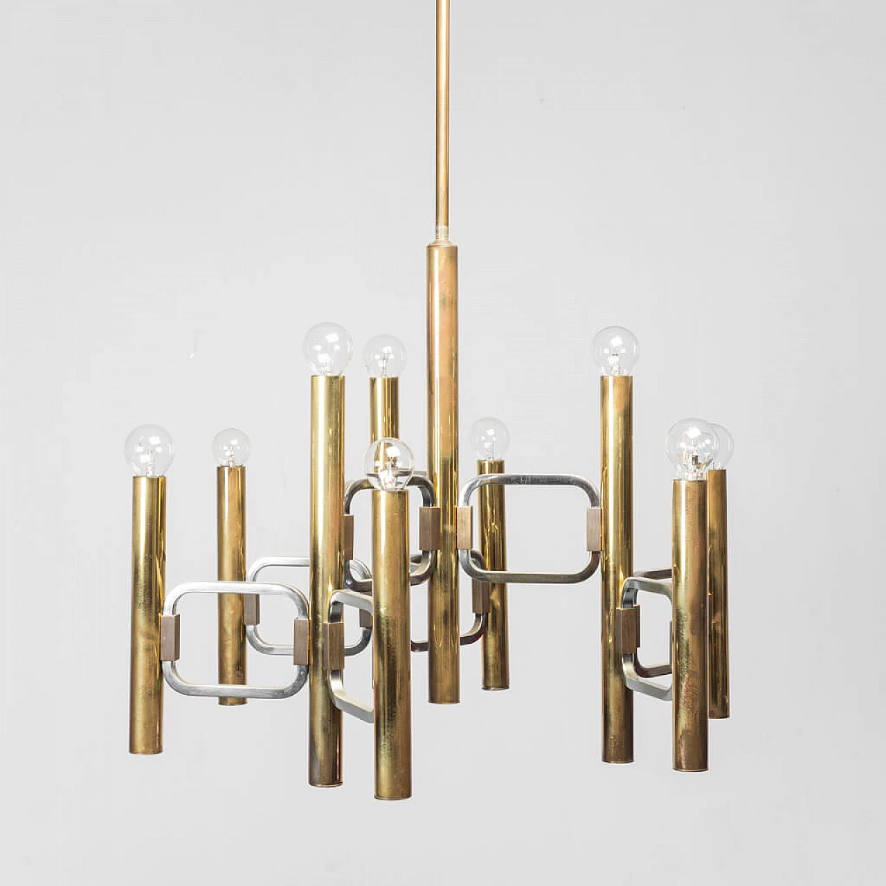 9-light chandelier by Gaetano Sciolari, 60s 1260743