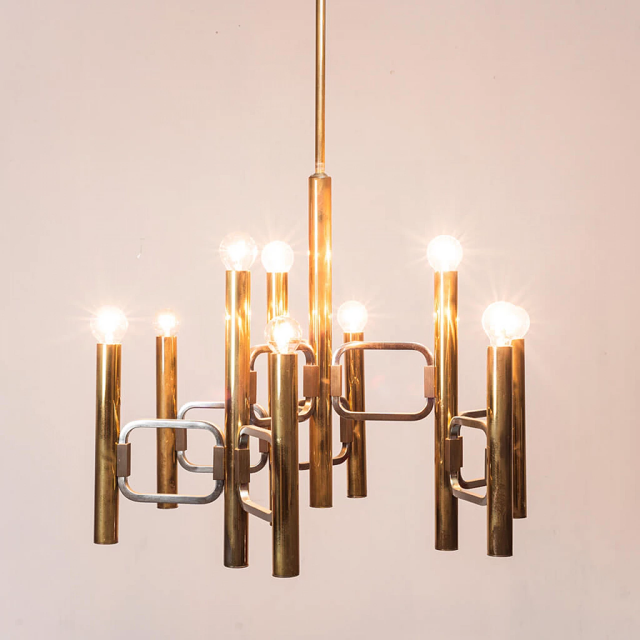 9-light chandelier by Gaetano Sciolari, 60s 1260744