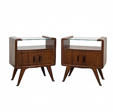 Pair of bedside tables in the style of Gio Ponti, 40s