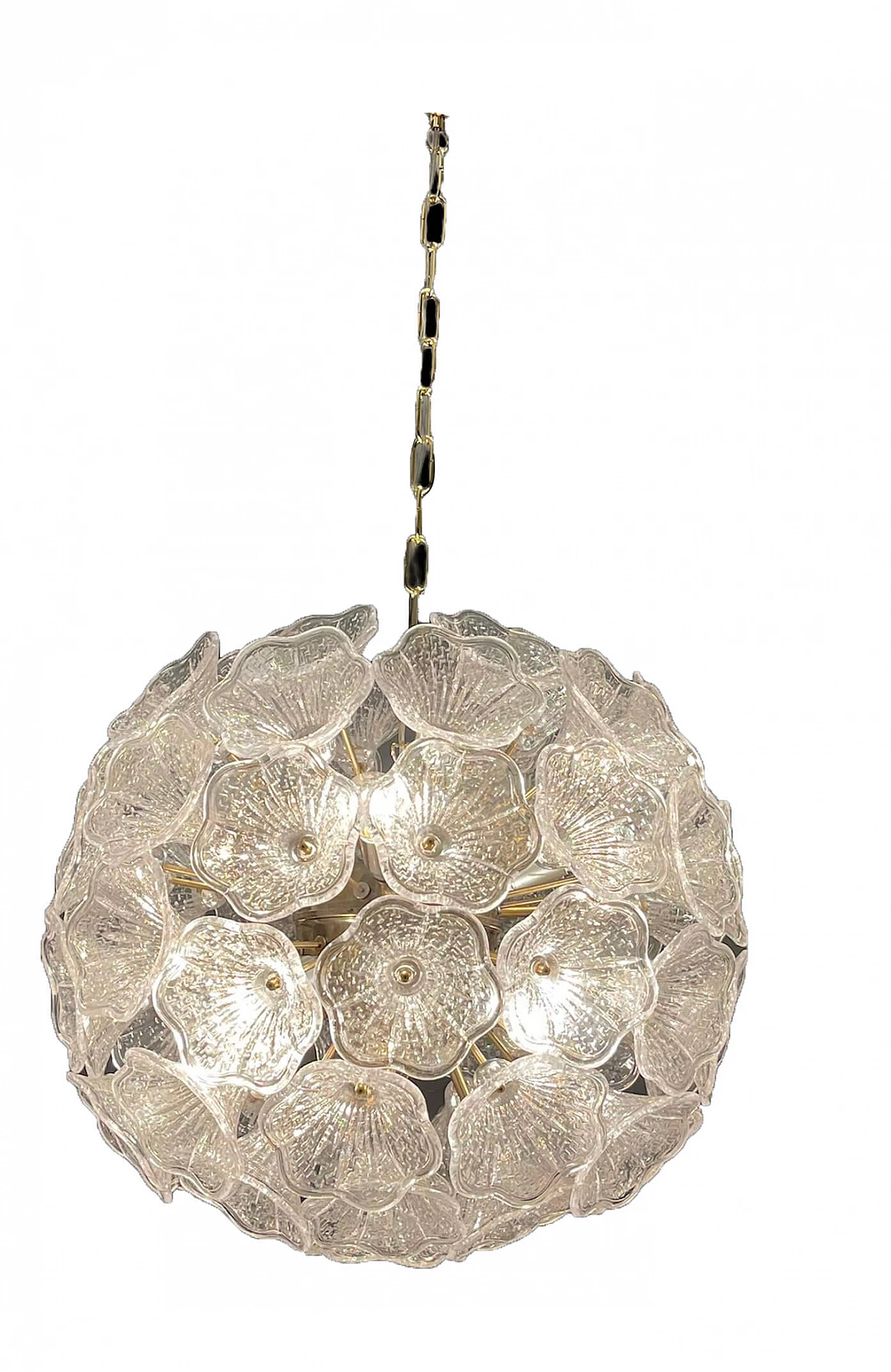 Chandelier with glass flowers by Venini, 1960s 1260826