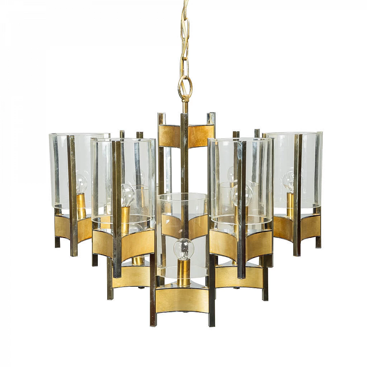 Hurricane 9-light chandelier by Gaetano Sciolari, 70s 1260875