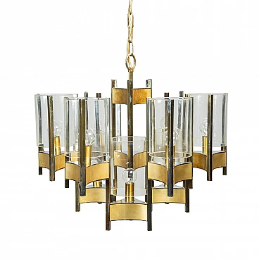 Hurricane 9-light chandelier by Gaetano Sciolari, 70s