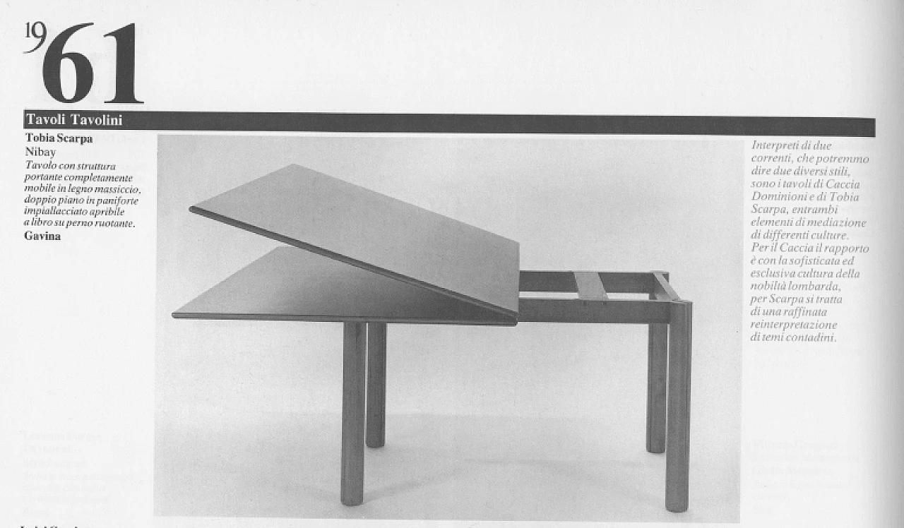 Nibay extendable table by Tobia Scarpa for Gavina, 1960s 1260937