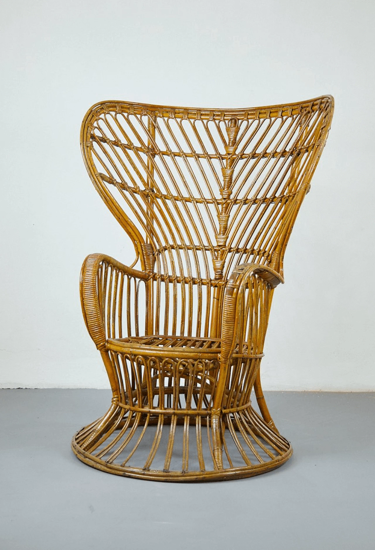 Wicker armchair by Gio Ponti and Lio Carminati, 1960s 1260938