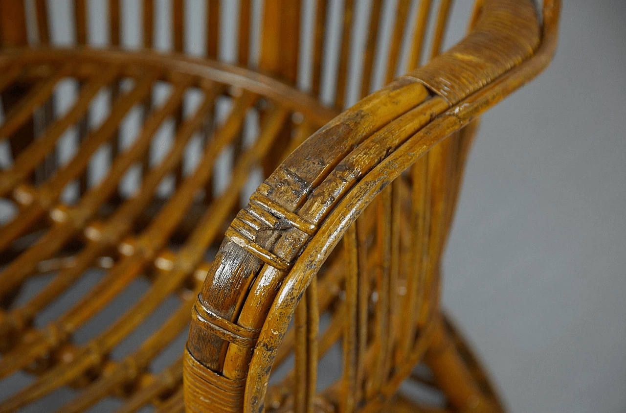 Wicker armchair by Gio Ponti and Lio Carminati, 1960s 1260943