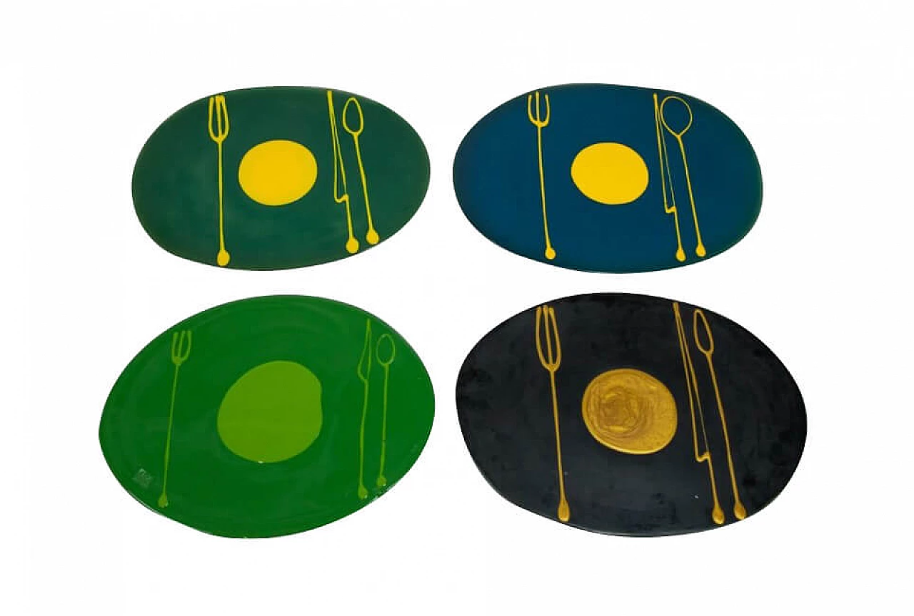 4 Placemats in latex by Gaetano Pesce, 2000 1261405