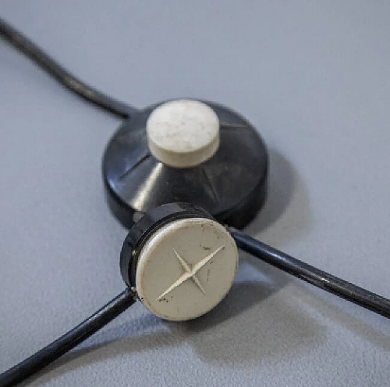 Floor lamp in the style of Reggiani in metal and blue Murano glass, 60s 1261586