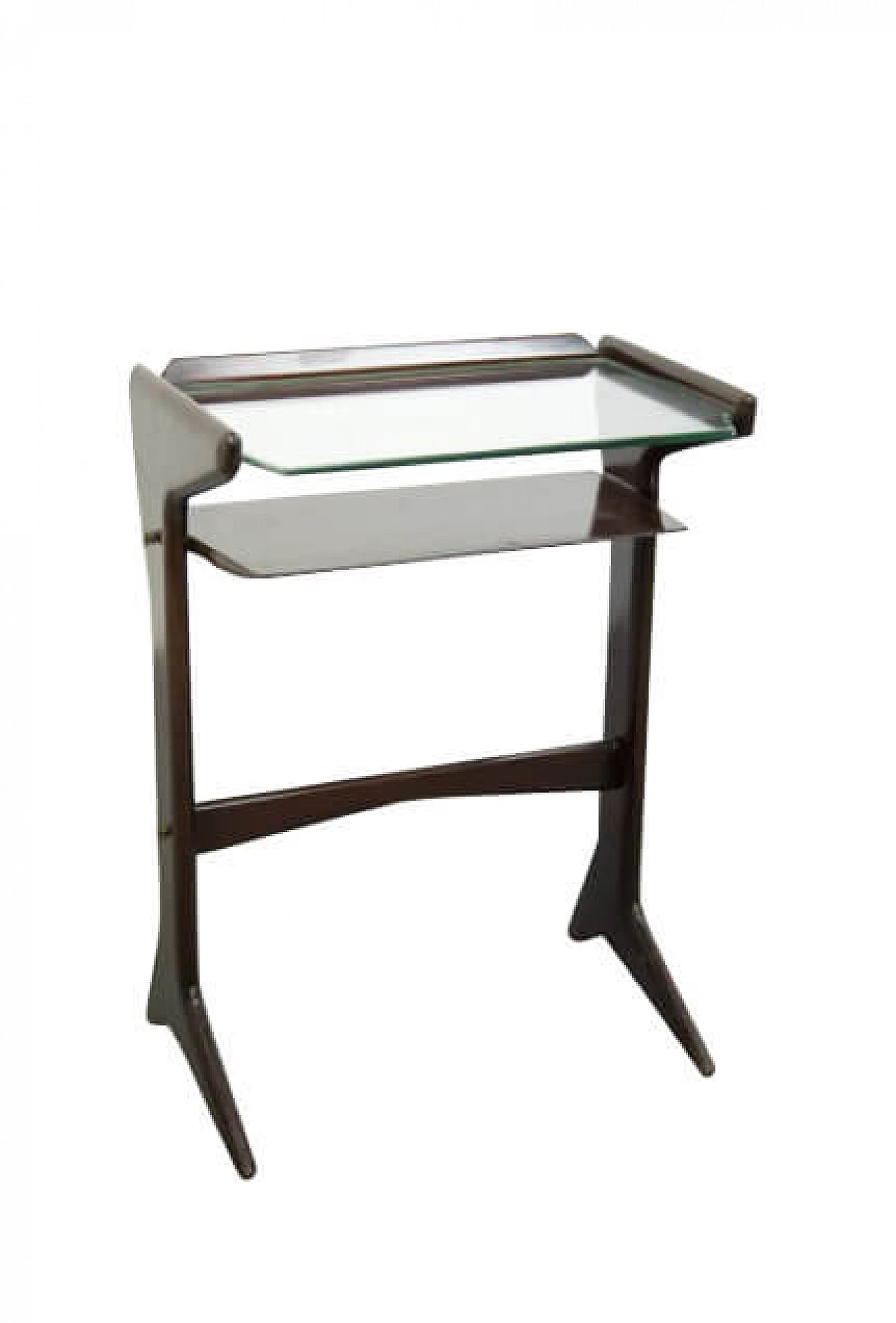 Nightstand in glass and wood by Ico & Luisa Parisi for De Baggis, 50s 1261598