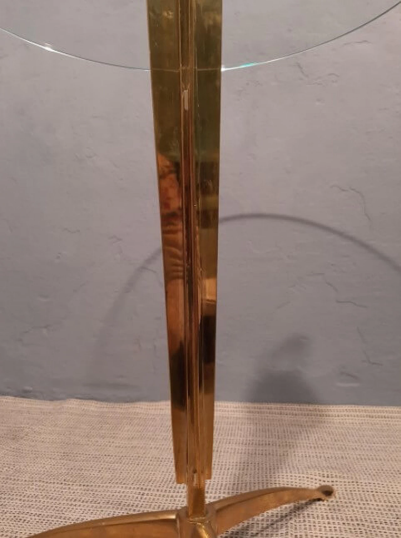 Tavolino in ottone e vetro, 2000 1262129