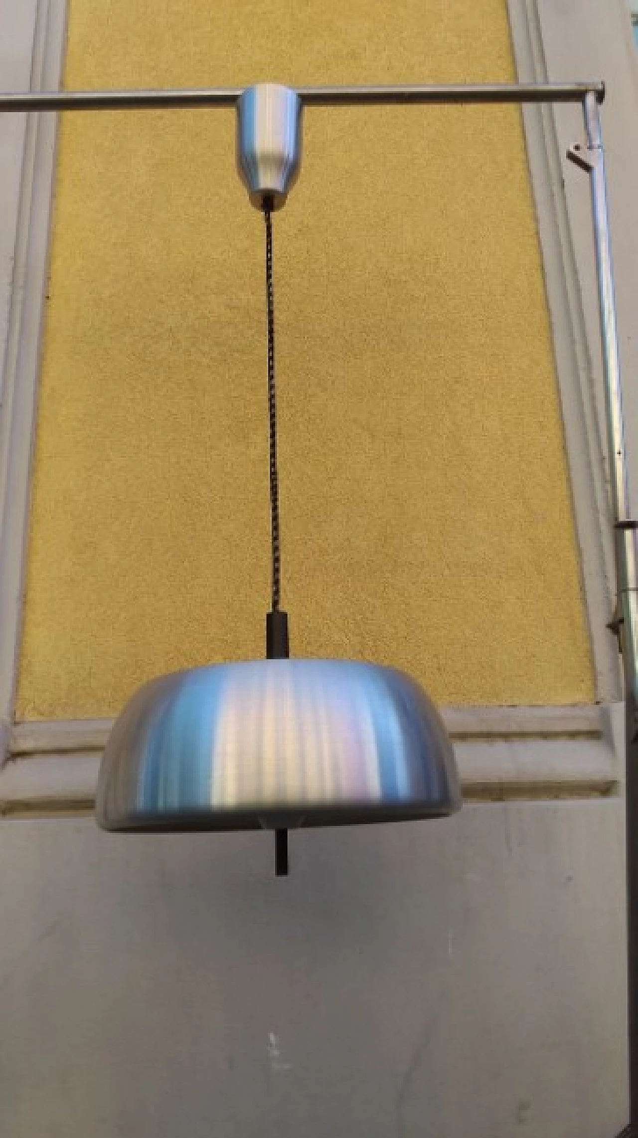 Lampada da soffitto in alluminio e ferro di Oscar Torlasco per Lumi, anni '60 1262156