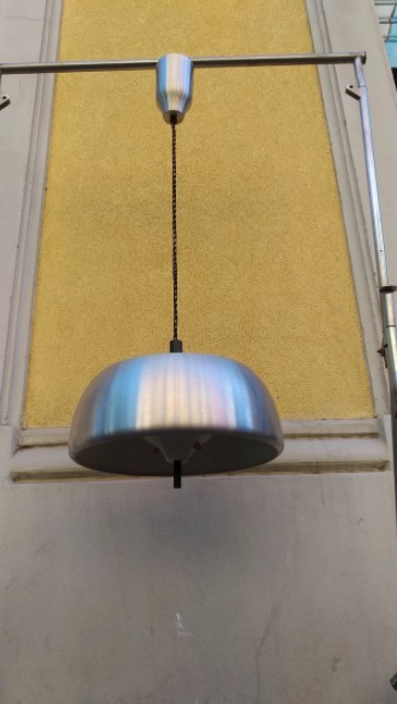 Lampada da soffitto in alluminio e ferro di Oscar Torlasco per Lumi, anni '60 1262157