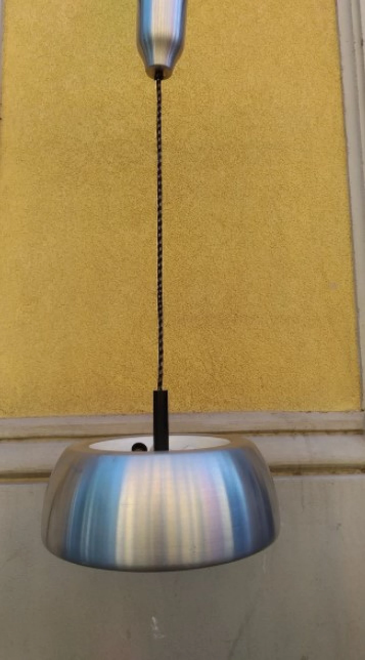 Lampada da soffitto in alluminio e ferro di Oscar Torlasco per Lumi, anni '60 1262158