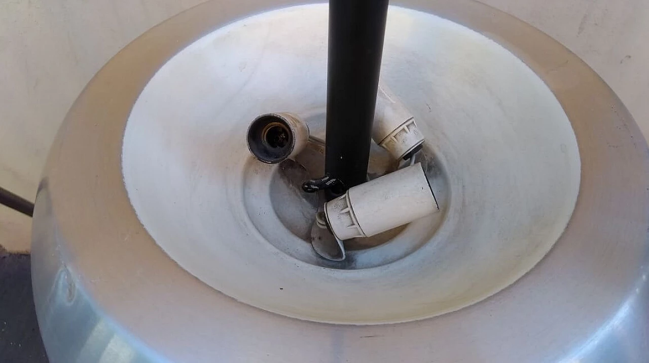 Lampada da soffitto in alluminio e ferro di Oscar Torlasco per Lumi, anni '60 1262161