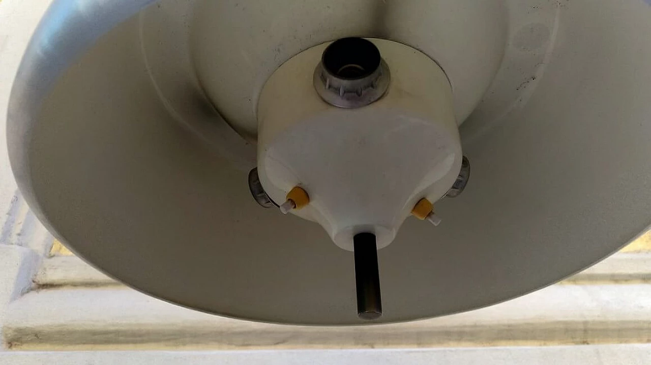 Lampada da soffitto in alluminio e ferro di Oscar Torlasco per Lumi, anni '60 1262162